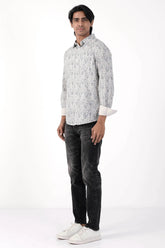 Mens Casual Shirt (Blue Printed)